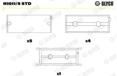Lożisko kľukového hriadeľa GLYCO H1011/5 STD
