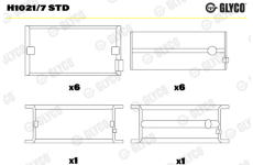 Loziska klikove hridele GLYCO H1021/7 STD
