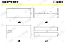 Lożisko kľukového hriadeľa GLYCO H1037/5 STD