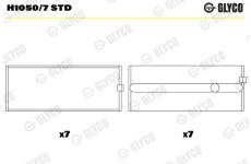 Lożisko kľukového hriadeľa GLYCO H1050/7 STD