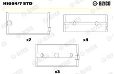 Lożisko kľukového hriadeľa GLYCO H1054/7 STD