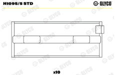 Lożisko kľukového hriadeľa GLYCO H1095/5 STD