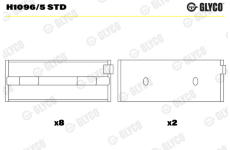 Lożisko kľukového hriadeľa GLYCO H1096/5 STD
