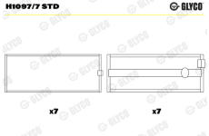 Loziska klikove hridele GLYCO H1097/7 STD