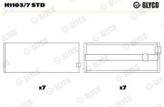 Lożisko kľukového hriadeľa GLYCO H1103/7 STD