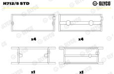 Lożisko kľukového hriadeľa GLYCO H712/5 STD