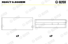 Loziska klikove hridele GLYCO H841/7 0.508mm
