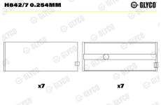 Loziska klikove hridele GLYCO H842/7 0.254mm