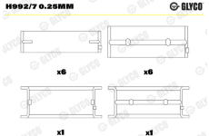 Lożisko kľukového hriadeľa GLYCO H992/7 0.25mm