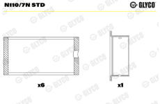 Lozisko vackoveho hridele GLYCO N110/7N STD