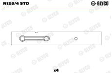 Lozisko vackoveho hridele GLYCO N125/4 STD