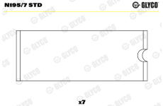 Ložisko vačkového hřídele GLYCO N195/7 STD