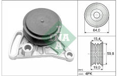 Napinaci kladka, zebrovany klinovy remen Schaeffler INA 531 0309 10