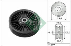 Vratná/vodiaca kladka rebrovaného klinového remeňa Schaeffler INA 532 0108 10