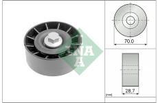 Vratna/vodici kladka, klinovy zebrovy remen Schaeffler INA 532 0254 10