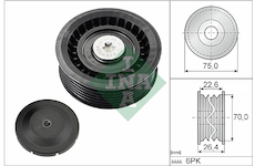 Vratná/vodicí kladka, klínový žebrový řemen Schaeffler INA 532 0344 10