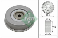 Vratná/vodicí kladka, klínový žebrový řemen Schaeffler INA 532 0381 20