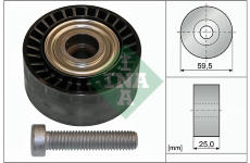 Vratná/vodicí kladka, klínový žebrový řemen Schaeffler INA 532 0433 10