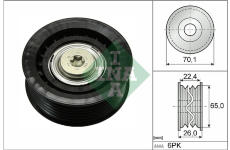 Vratna/vodici kladka, klinovy zebrovy remen Schaeffler INA 532 0471 10