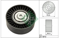 Vratná/vodiaca kladka rebrovaného klinového remeňa Schaeffler INA 532 0505 10