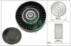 Vratná/vodicí kladka, klínový žebrový řemen Schaeffler INA 532 0514 10