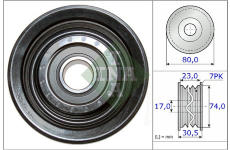 Vratna/vodici kladka, klinovy zebrovy remen Schaeffler INA 532 0580 10