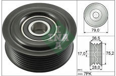 Vratná/vodiaca kladka rebrovaného klinového remeňa Schaeffler INA 532 0609 10