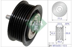 Vratna/vodici kladka, klinovy zebrovy remen Schaeffler INA 532 0700 10