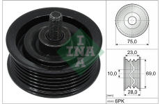 Vratna/vodici kladka, klinovy zebrovy remen Schaeffler INA 532 0744 10