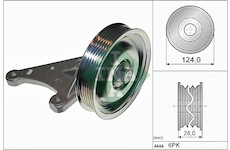 Vratna/vodici kladka, klinovy zebrovy remen Schaeffler INA 532 0773 10