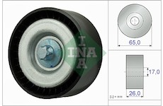 Vratná/vodicí kladka, klínový žebrový řemen INA 532 0777 10