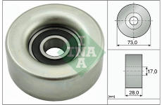 Vratná/vodicí kladka, klínový žebrový řemen Schaeffler INA 532 0783 10