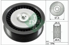 Vratna/vodici kladka, klinovy zebrovy remen Schaeffler INA 532 0808 10