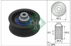 Vratna/vodici kladka, klinovy zebrovy remen Schaeffler INA 532 0917 10