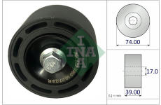 Vratná/vodicí kladka, klínový žebrový řemen Schaeffler INA 532 0960 10
