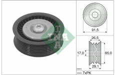 Vratná/vodicí kladka, klínový žebrový řemen Schaeffler INA 532 1181 10