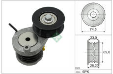 Napínák, žebrovaný klínový řemen Schaeffler INA 534 1013 10