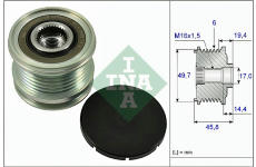 Voľnobeżka alternátora Schaeffler INA 535 0168 10