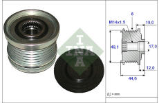 Voľnobeżka alternátora Schaeffler INA 535 0182 10