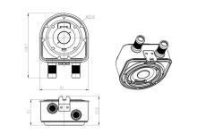 Olejový chladič, motorový olej NRF 31836