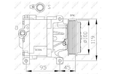 Kompresor, klimatizace NRF 32183G