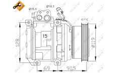 Kompresor, klimatizace NRF 32438
