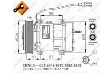 Kompresor, klimatizace NRF 32477G