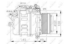 Kompresor, klimatizace NRF32533