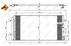 Kondenzátor klimatizácie NRF 350046