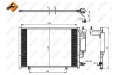 Kondenzátor klimatizácie NRF 350205