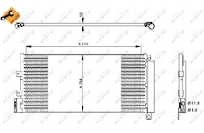 Kondenzátor, klimatizace NRF 350332
