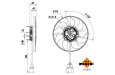 Ventilátor chladenia motora NRF 470039