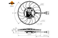 Větrák, chlazení motoru NRF 470051