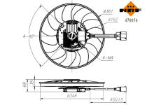 Větrák, chlazení motoru NRF 470054